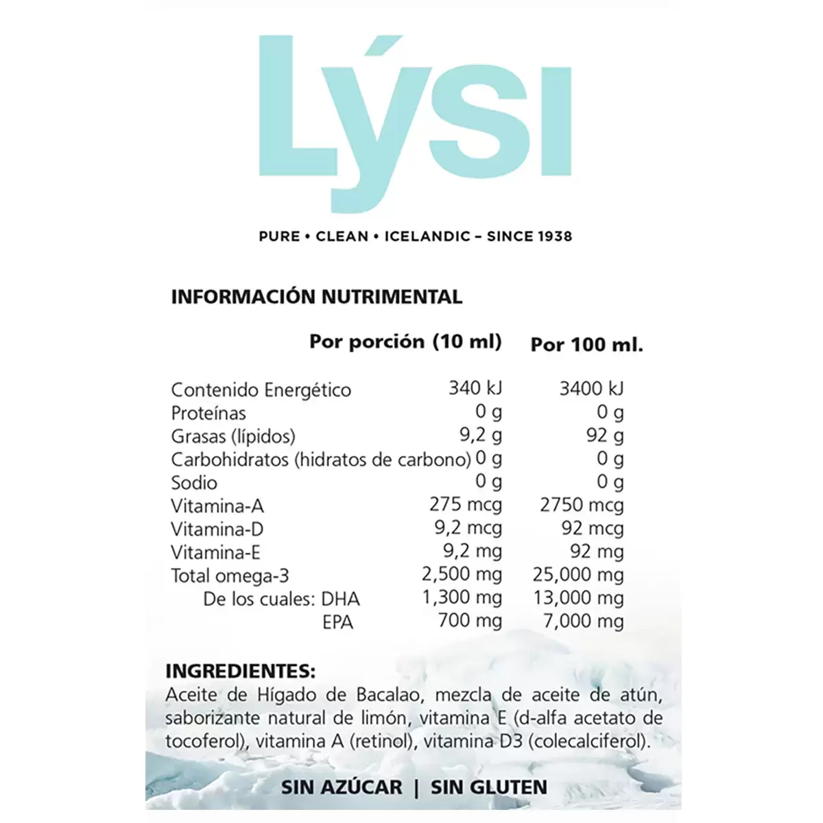 LYSI JR Aceite de Higado de Bacalao para niños Sabor Limón foto 2